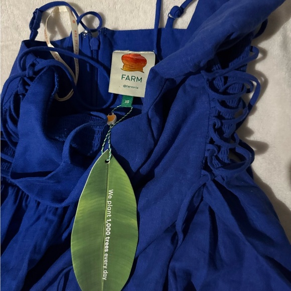 FARM Rio Blue Spaghetti Strap Midi Sundress - Picture 5 of 5